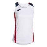 Joma Sport Tank Top Montreal (100% Polyester) white/red/navy ladies