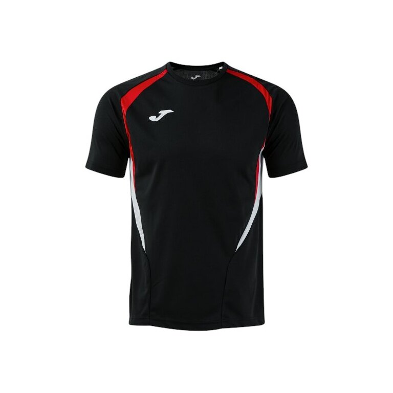 Joma Sport T-shirt Championship 20 (high wearing comfort, recycled polyester) black/red men's