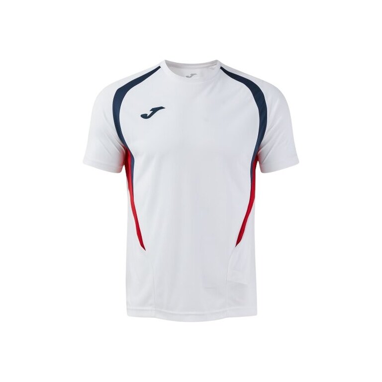 Joma Sport T-shirt Championship 20 (high wearing comfort, recycled polyester) white/dark blue men's