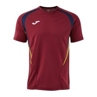 Joma Sport T-shirt Championship 20 (high wearing comfort, recycled polyester) burgundy/dark blue men's