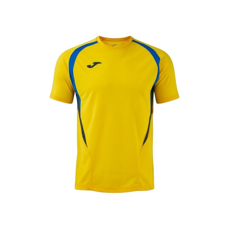 Joma Sport T-shirt Championship 20 (high wearing comfort, recycled polyester) yellow/royal blue men's