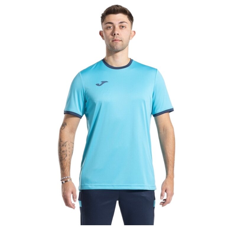 Joma Sport T-shirt Combi Premium (100% Polyester, breathable) turquoise blue men's