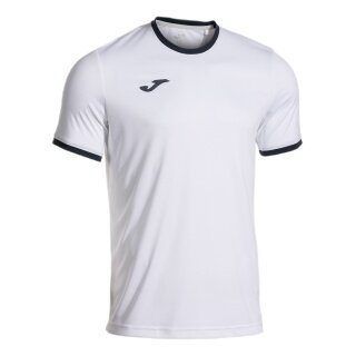 Joma Sport T-shirt Combi Premium (100% Polyester, breathable) white/navy men's