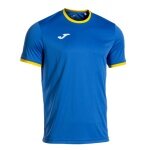 Joma Sport T-shirt Combi Premium (100% Polyester, breathable) royal blue/yellow men's