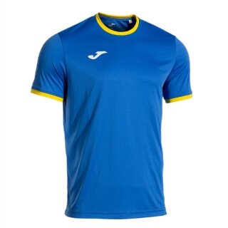 Joma Sport T-shirt Combi Premium (100% Polyester, breathable) royal blue/yellow men's