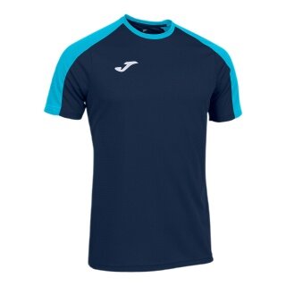 Joma Eco Championship Sports T-Shirt (light, breathable) navy blue/turquoise men's