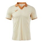 Joma Tennis Polo Galaxy (100% recycled Polyester, lightweight, breathable) beige/brown men's