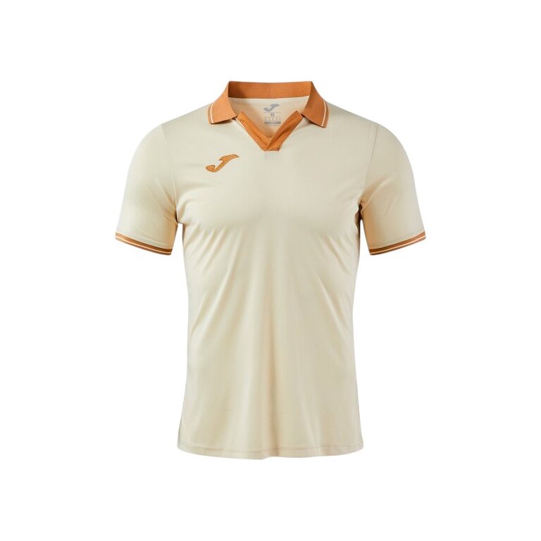 Joma Tennis Polo Galaxy (100% recycled Polyester, lightweight, breathable) beige/brown men's