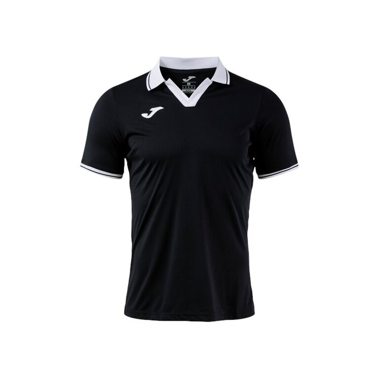 Joma Tennis Polo Galaxy (100% recycled Polyester, lightweight, breathable) black/white men's