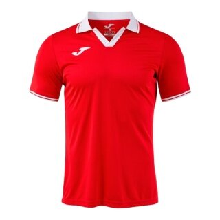 Joma Tennis Polo Galaxy (100% recycled polyester, lightweight, breathable) red/white men's