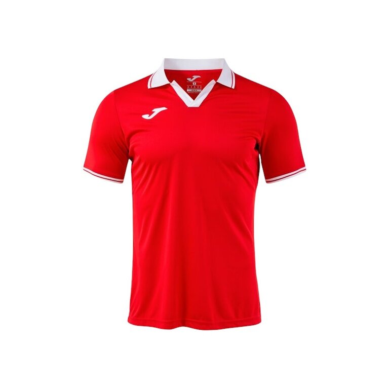Joma Tennis Polo Galaxy (100% recycled polyester, lightweight, breathable) red/white men's