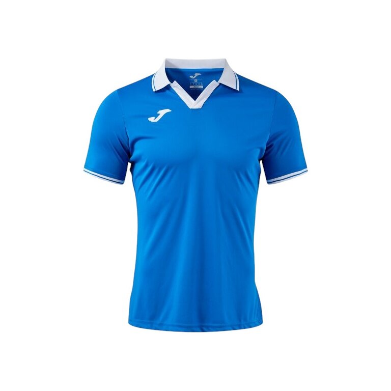 Joma Tennis Polo Galaxy (100% recycled Polyester, lightweight, breathable) royal blue/white men's