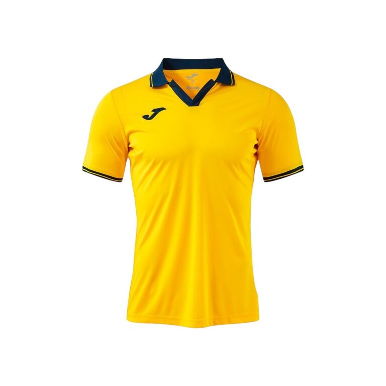 Joma Tennis Polo Galaxy (100% recycled Polyester, lightweight, breathable) yellow/navy blue Men's