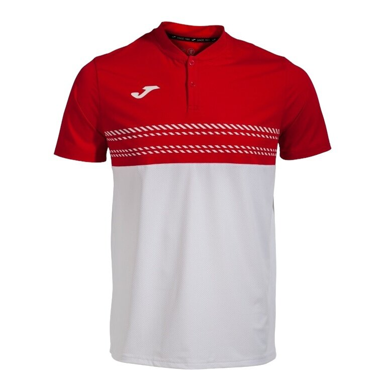 Joma Tennis Polo Smash (elastic, breathable) white/red men's