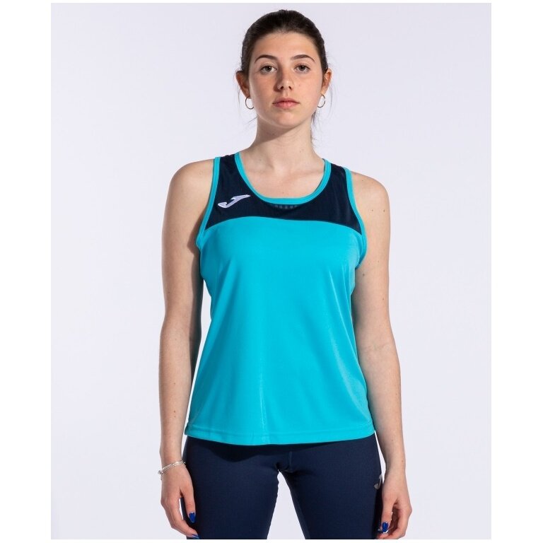 Joma Tennis Tank Top Montreal (100% Polyester) turquoise/navy Women