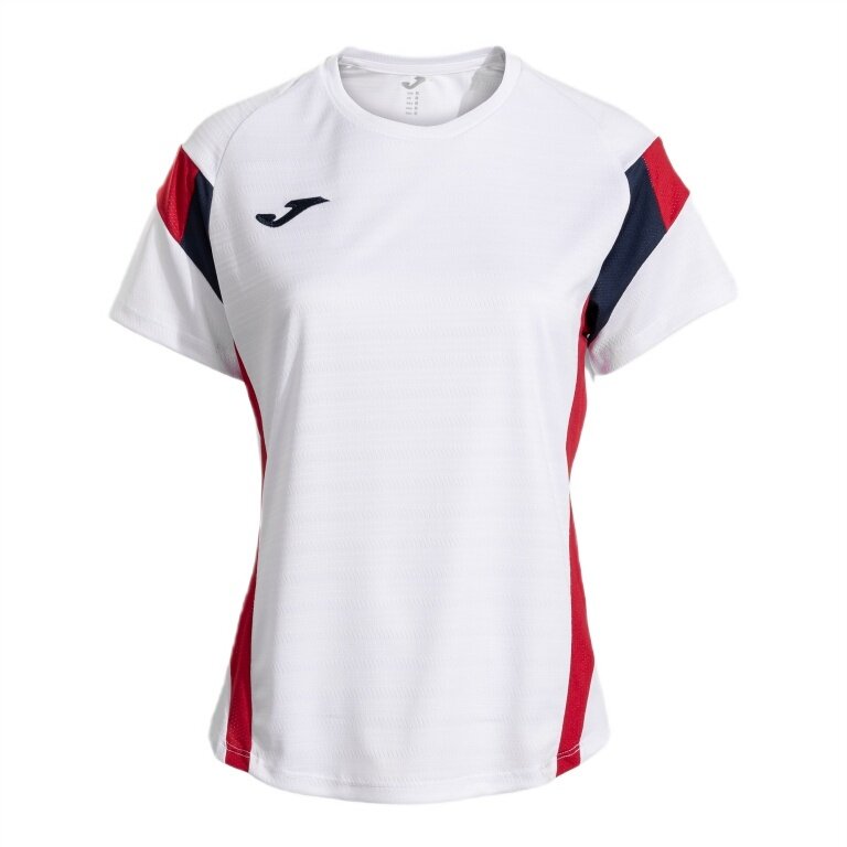 Joma Tennis Shirt Short Sleeve Montreal 2025 white/red ladies