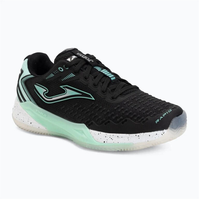 Joma Tennis Shoes Rapid 2617 Clay/Sand Court Black/Mint Men's