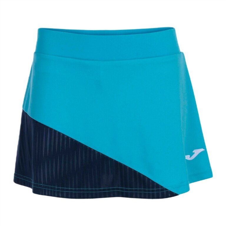 Joma Tennis Skirt Montreal (with inner shorts, optimal freedom of movement) turquoise/navy blue ladies
