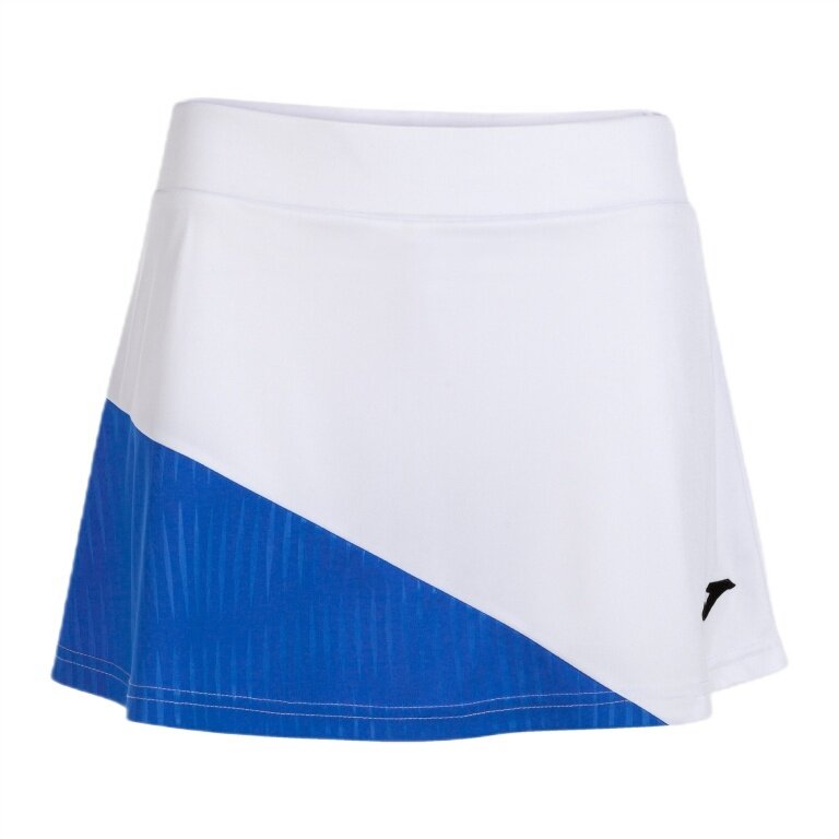 Joma Tennis Skirt Montreal (with inner shorts, optimal freedom of movement) white/royal blue ladies