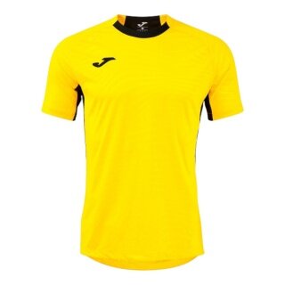 Joma Training T-shirt Kick Pro (elastic material, lightweight, breathable) yellow/black men's