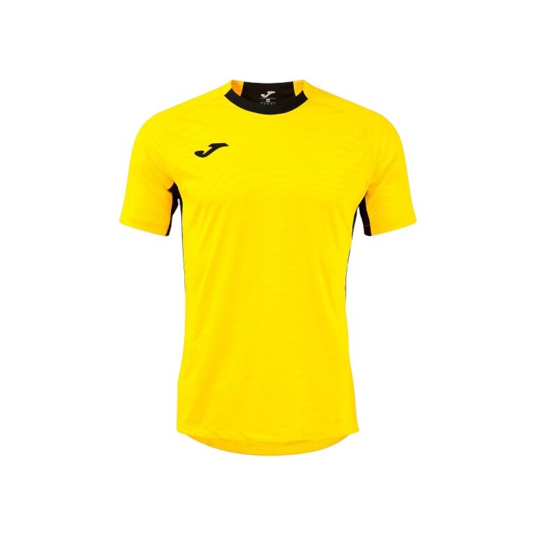 Joma Training T-shirt Kick Pro (elastic material, lightweight, breathable) yellow/black men's