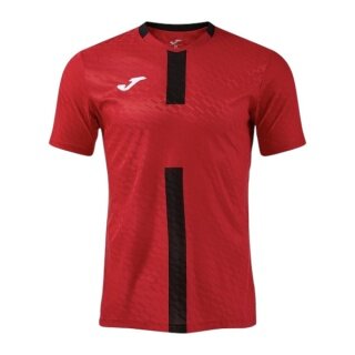 Joma Proteam III Training T-shirt (V-neck, lightweight, breathable) red/black men's
