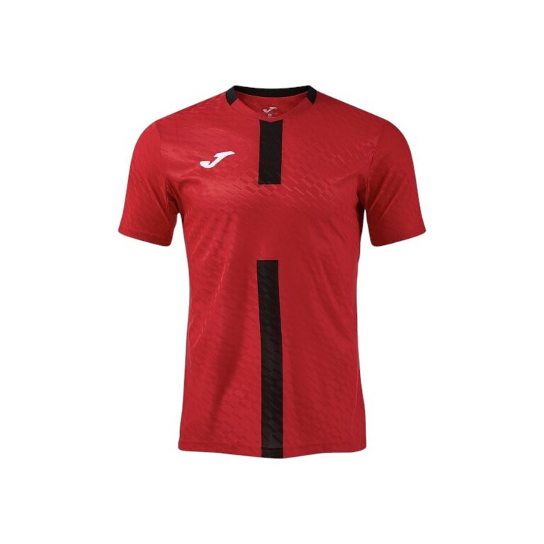 Joma Proteam III Training T-shirt (V-neck, lightweight, breathable) red/black men's