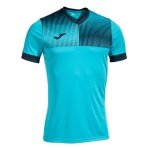 Joma Training T-shirt Eco Supernova (V-neck, lightweight, comfortable) turquoise/navy men's