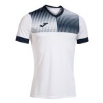 Joma Training T-shirt Eco Supernova (V-neck, lightweight, comfortable) white/navy blue men's