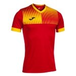 Joma Training T-shirt Eco Supernova (V-neck, lightweight, comfortable) red/yellow men's