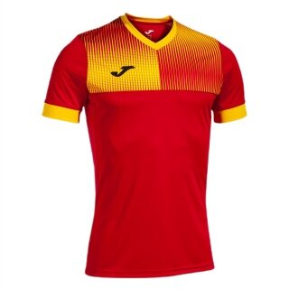 Joma Training T-shirt Eco Supernova (V-neck, lightweight, comfortable) red/yellow men's