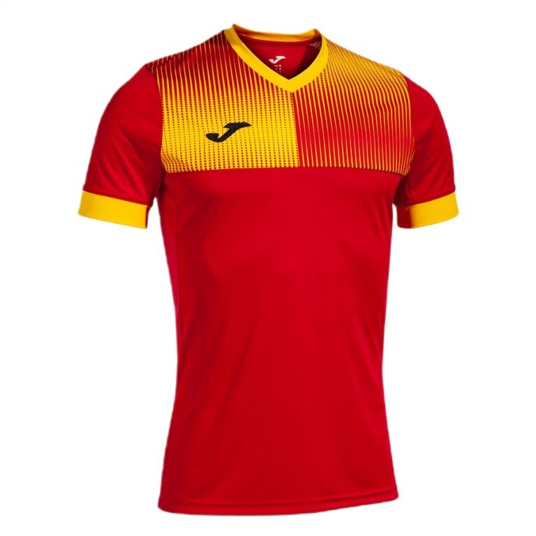 Joma Training T-shirt Eco Supernova (V-neck, lightweight, comfortable) red/yellow men's