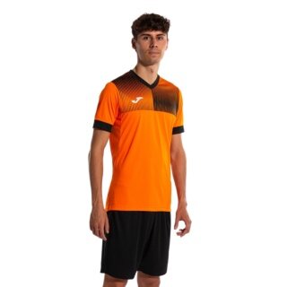Joma Training T-shirt Eco Supernova (V-neck, lightweight, comfortable) orange/black men's