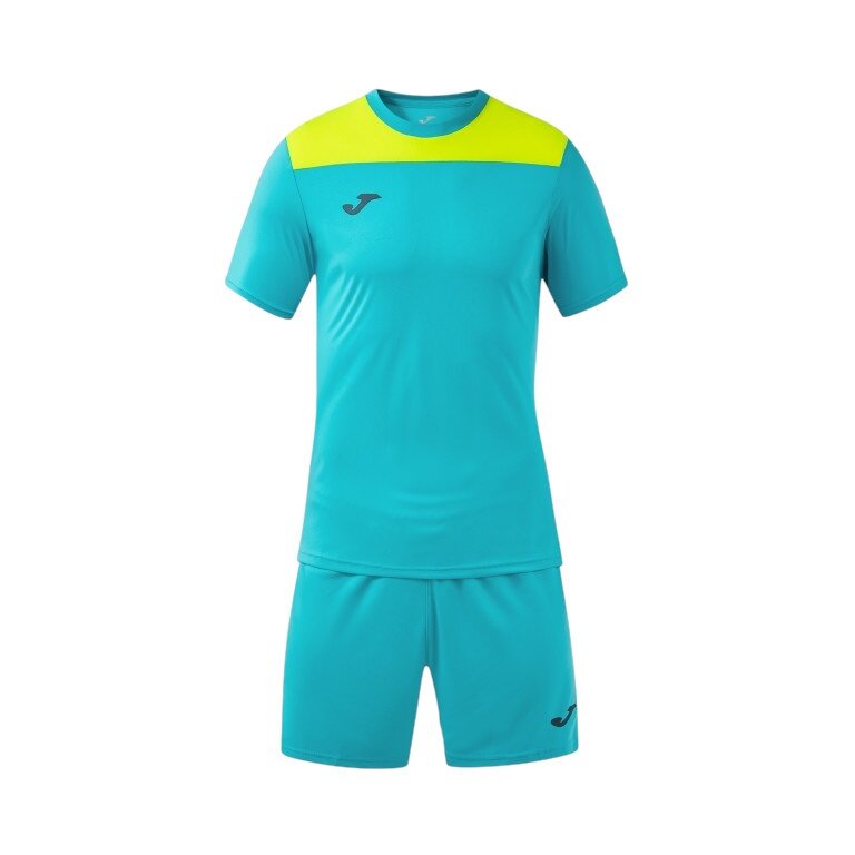 Joma tracksuit (shorts and short-sleeved shirt) Phoenix III set turquoise/yellow men's