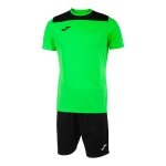Joma tracksuit (shorts and short-sleeved shirt) Phoenix III set neon green/black men's