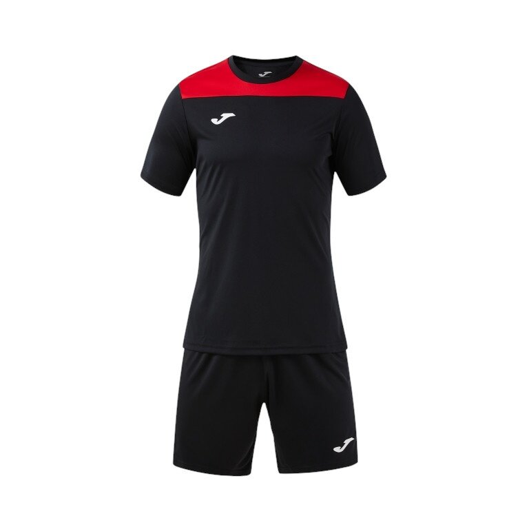 Joma tracksuit (shorts and short-sleeved shirt) Phoenix III set black/red men's