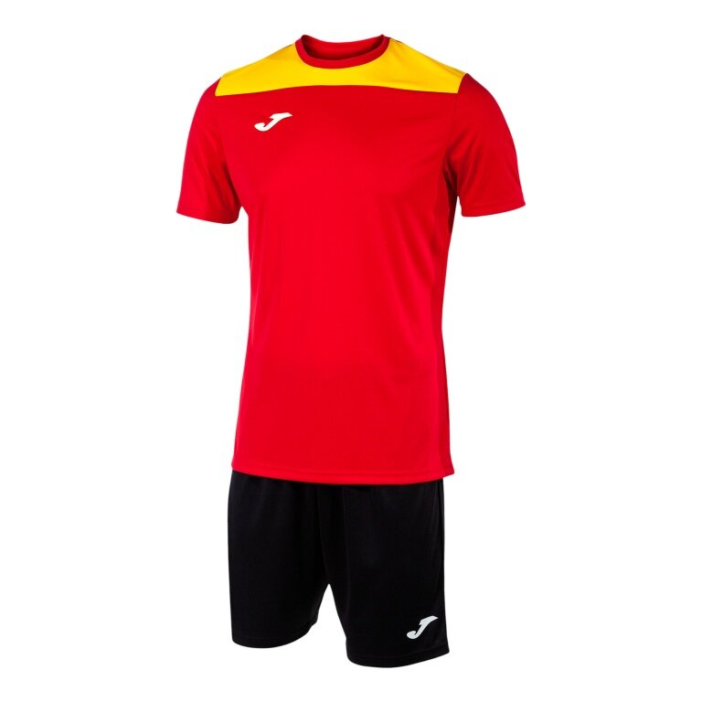Joma tracksuit (shorts and short-sleeved shirt) Phoenix III set red/yellow/black men's