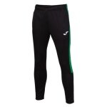 Joma Eco Championship Training Trousers (optimal freedom of movement, elastic waistband with drawstring) long black/green men's