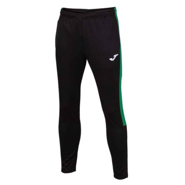 Joma Eco Championship Training Trousers (optimal freedom of movement, elastic waistband with drawstring) long black/green men's