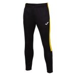 Joma Eco Championship Training Trousers (optimal freedom of movement, elastic waistband with drawstring) long black/yellow men's
