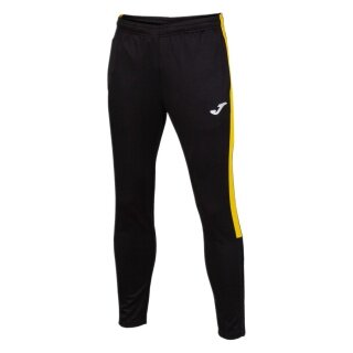 Joma Eco Championship Training Trousers (optimal freedom of movement, elastic waistband with drawstring) long black/yellow men's