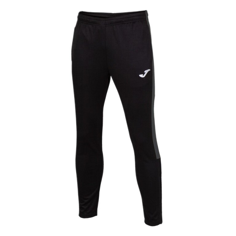 Joma Eco Championship Training Trousers (optimal freedom of movement, elastic waistband with drawstring) long black/anthracite grey men's