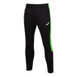 Joma Eco Championship Training Trousers (optimal freedom of movement, elastic waistband with drawstring) long black/neon green men's