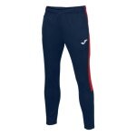 Joma Eco Championship Training Trousers (optimal freedom of movement, elastic waistband with drawstring) long navy blue/red men's