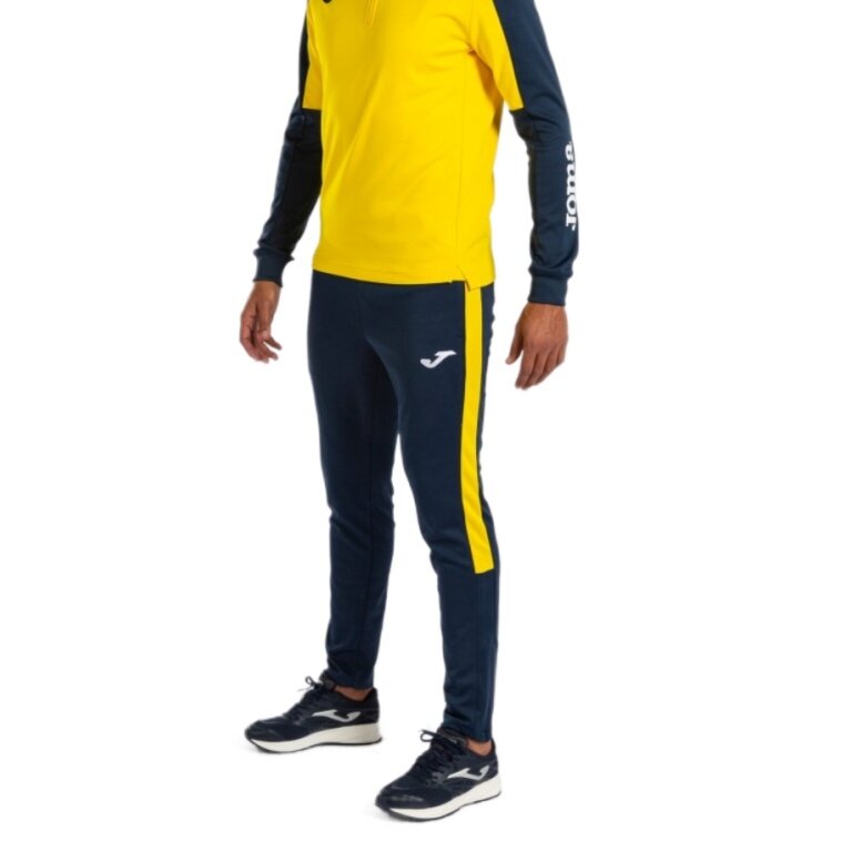 Joma Eco Championship Training Trousers (optimal freedom of movement, elastic waistband with drawstring) long navy blue/yellow men's