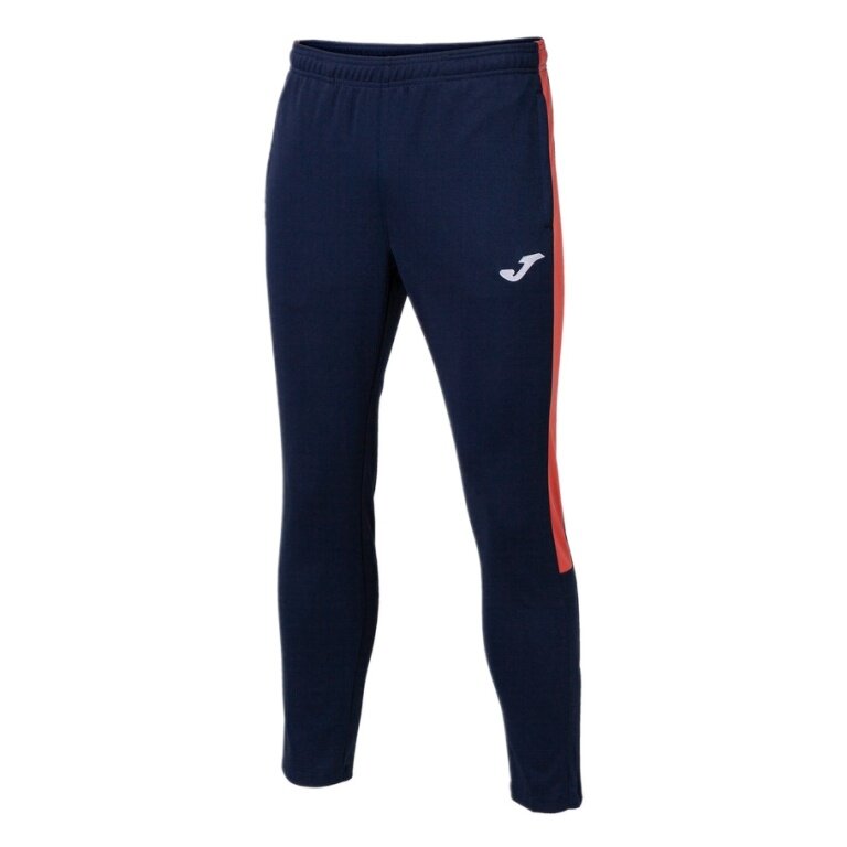 Joma Eco Championship Training Trousers (optimal freedom of movement, elastic waistband with drawstring) long navy blue/orange men's