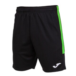 Joma Eco Championship Bermuda Training Trousers (optimal freedom of movement, elastic waistband with drawstring) short black/neon green men's