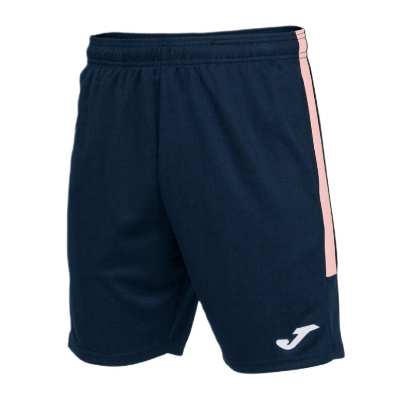 Joma Eco Championship Bermuda Training Trousers (optimal freedom of movement, elastic waistband with drawstring) short navy blue/pink men's