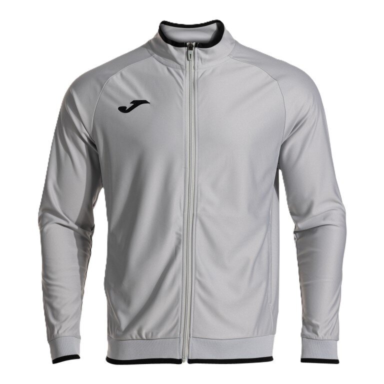 Joma Training Jacket Combi Premium (with side pockets, breathable functional material) grey men's