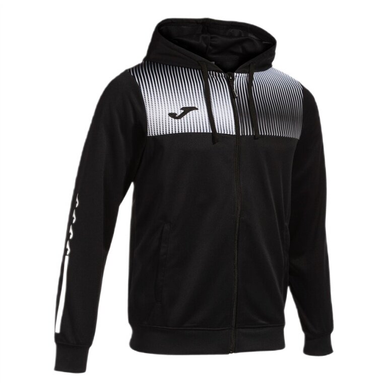 Joma Eco Supernova Full Zip Training Jacket with Hood (recycled polyester, soft material) black men's